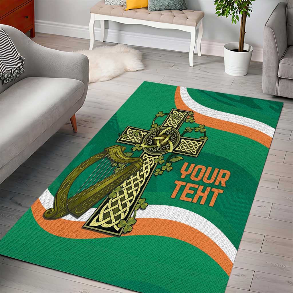 Custom Ireland Rugby Area Rug Green Celtic Knot Summer Paris 2024 - Vibe Hoodie Shop