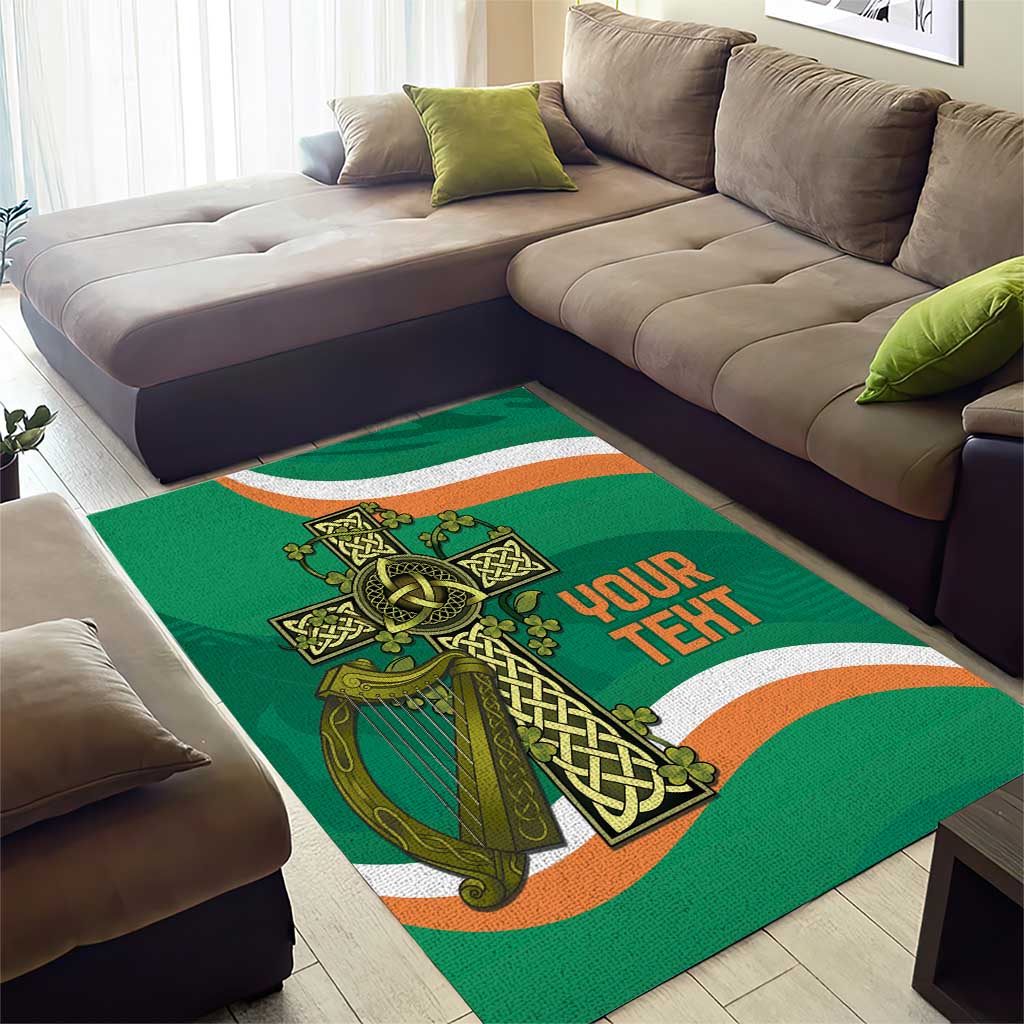 Custom Ireland Rugby Area Rug Green Celtic Knot Summer Paris 2024 - Vibe Hoodie Shop