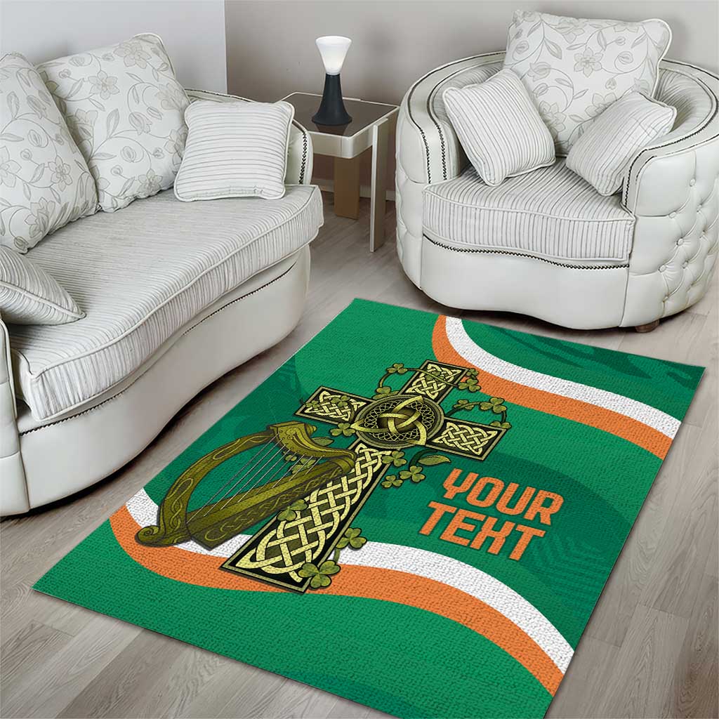 Custom Ireland Rugby Area Rug Green Celtic Knot Summer Paris 2024 - Vibe Hoodie Shop