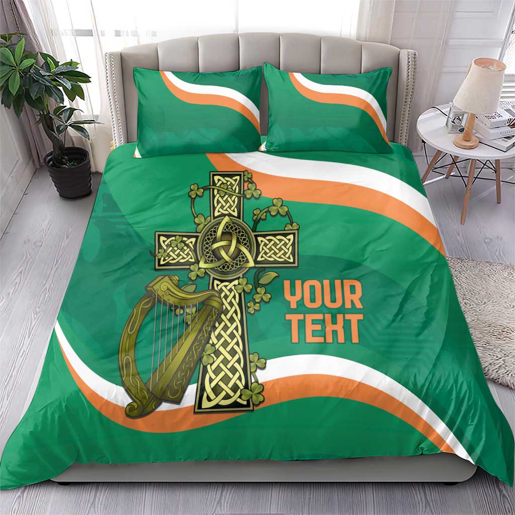 Custom Ireland Rugby Bedding Set Green Celtic Knot Summer Paris 2024 - Vibe Hoodie Shop