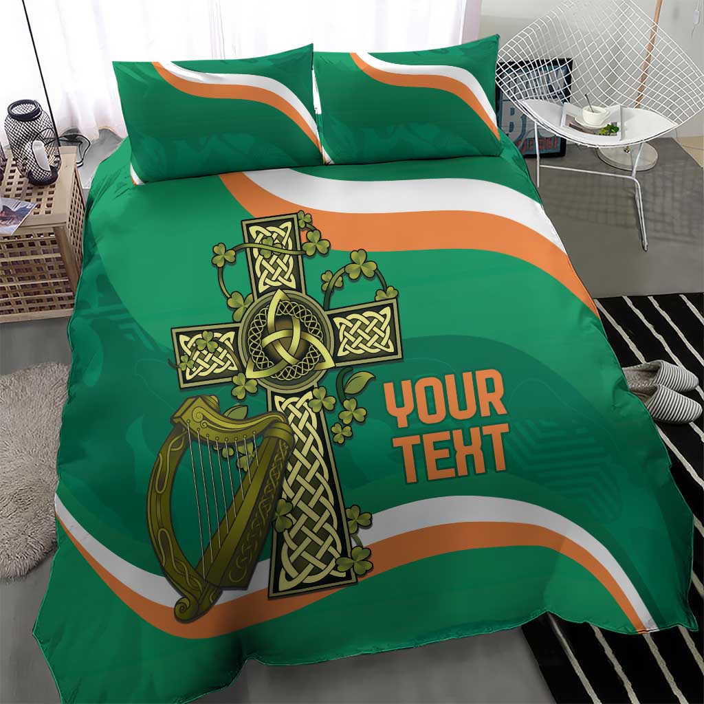Custom Ireland Rugby Bedding Set Green Celtic Knot Summer Paris 2024 - Vibe Hoodie Shop