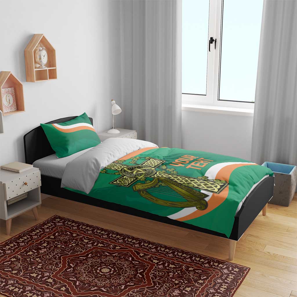 Custom Ireland Rugby Bedding Set Green Celtic Knot Summer Paris 2024 - Vibe Hoodie Shop