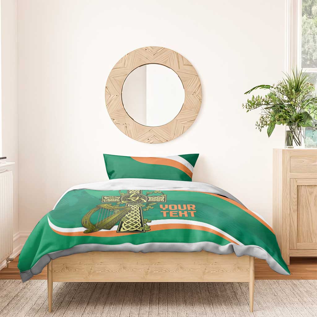 Custom Ireland Rugby Bedding Set Green Celtic Knot Summer Paris 2024 - Vibe Hoodie Shop