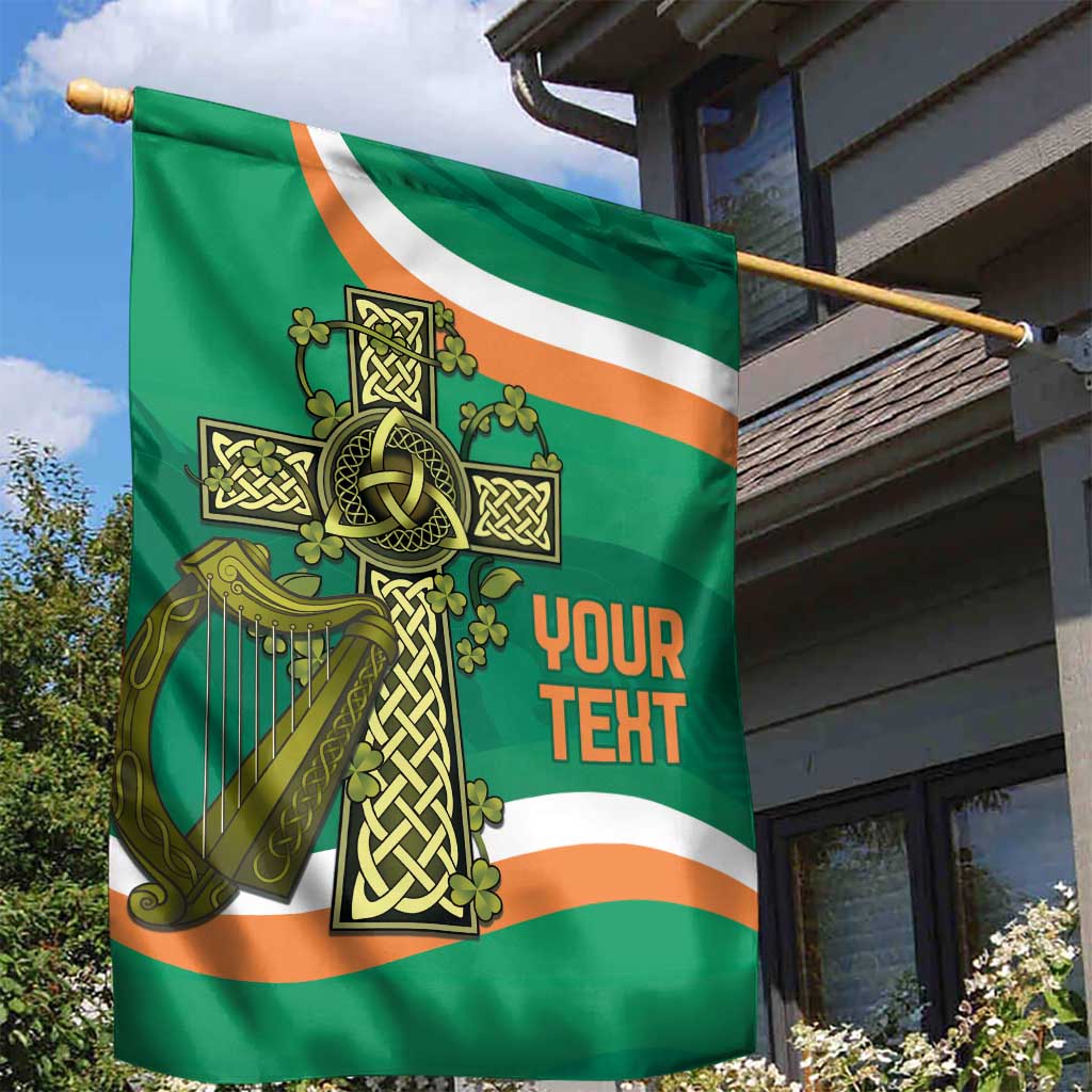 Custom Ireland Rugby Garden Flag Green Celtic Knot Summer Paris 2024 - Vibe Hoodie Shop