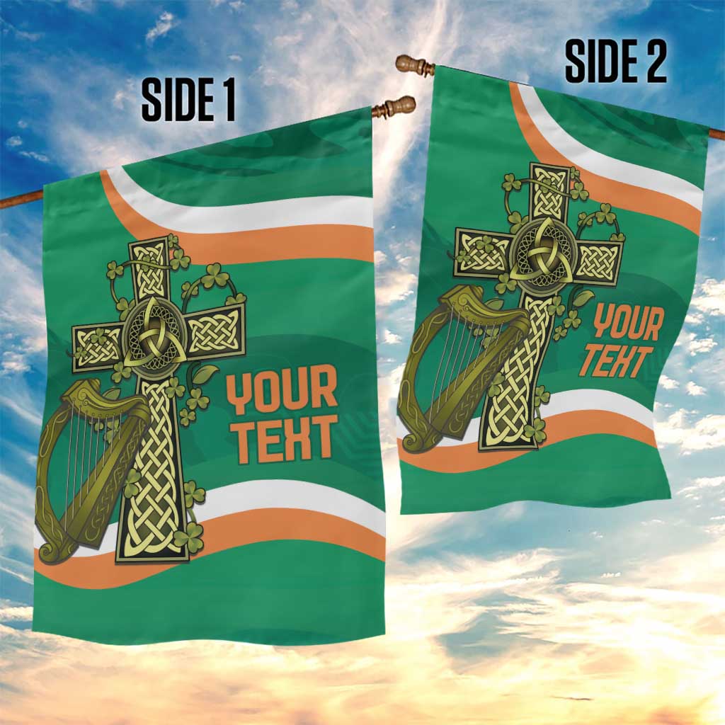 Custom Ireland Rugby Garden Flag Green Celtic Knot Summer Paris 2024 - Vibe Hoodie Shop