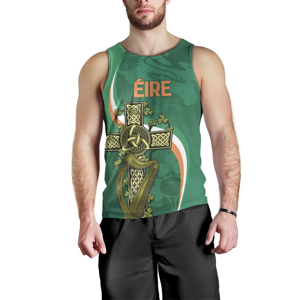 Custom Ireland Rugby Men Tank Top Green Celtic Knot Summer Paris 2024 - Vibe Hoodie Shop