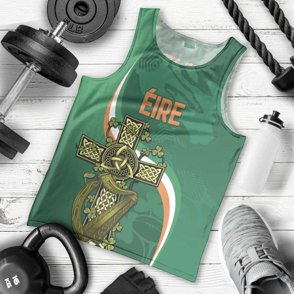 Custom Ireland Rugby Men Tank Top Green Celtic Knot Summer Paris 2024 - Vibe Hoodie Shop
