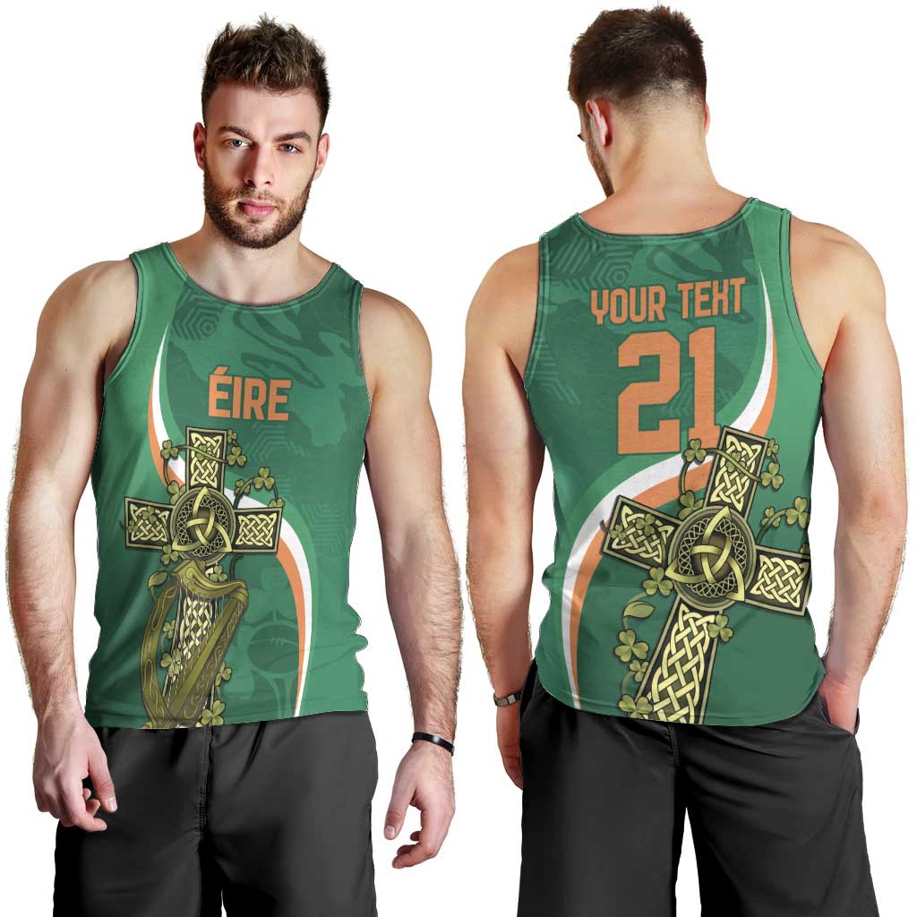 Custom Ireland Rugby Men Tank Top Green Celtic Knot Summer Paris 2024 - Vibe Hoodie Shop