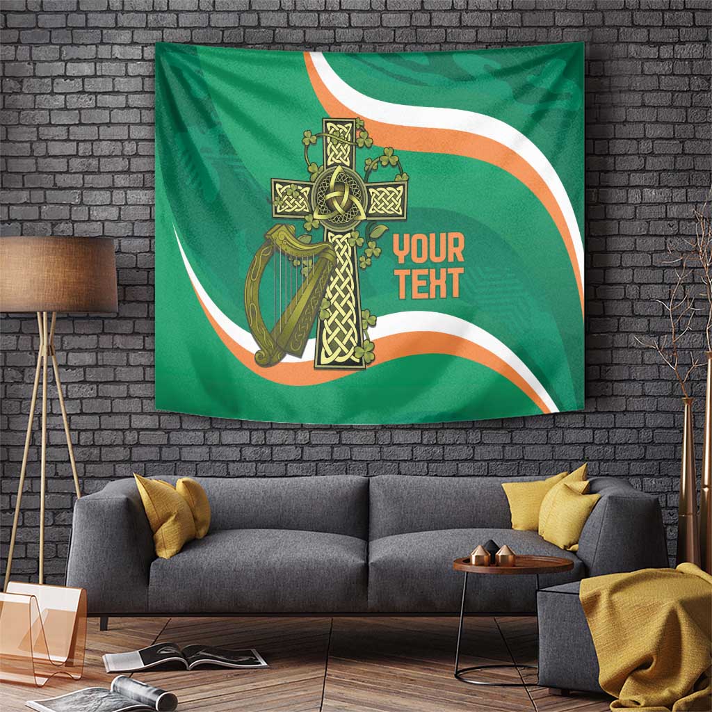 Custom Ireland Rugby Tapestry Green Celtic Knot Summer Paris 2024 - Vibe Hoodie Shop