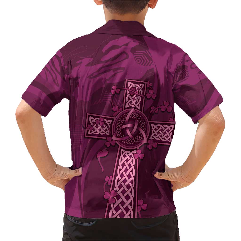 Ireland Rugby Hawaiian Shirt Maroon Celtic Knot Summer Paris 2024 - Vibe Hoodie Shop