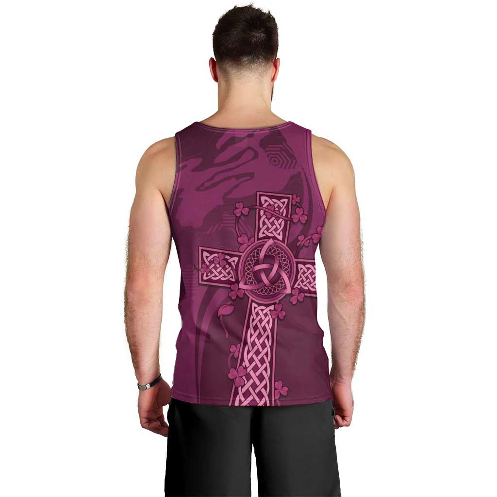 Ireland Rugby Men Tank Top Maroon Celtic Knot Summer Paris 2024 - Vibe Hoodie Shop