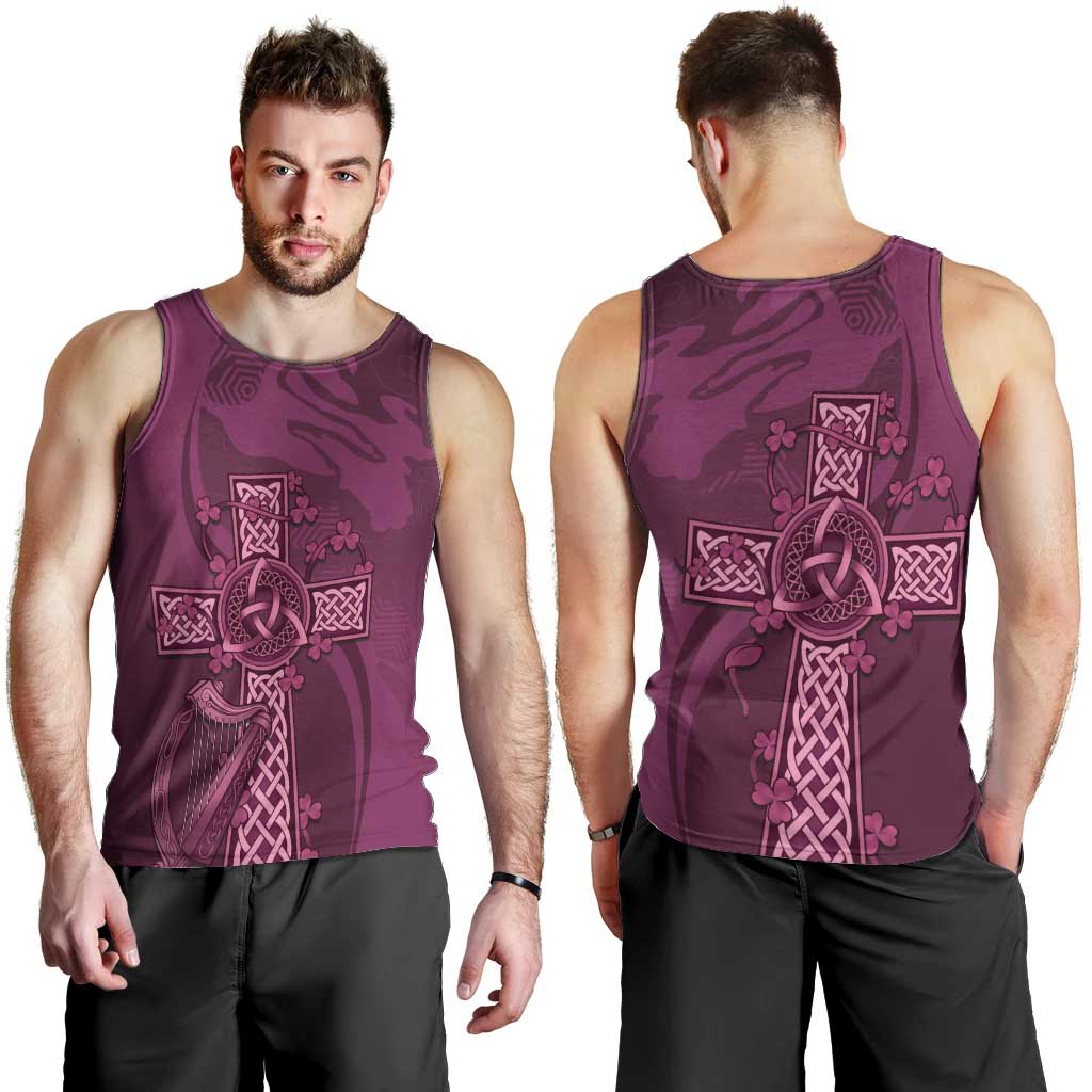 Ireland Rugby Men Tank Top Maroon Celtic Knot Summer Paris 2024 - Vibe Hoodie Shop