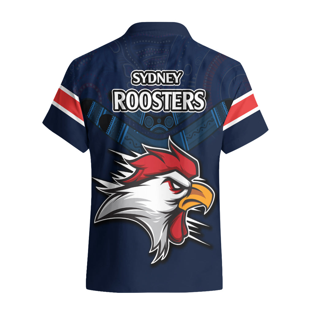 Roosters Permier 2023 Hawaiian Shirt NRL Mascot with Aboriginal - Vibe Hoodie Shop