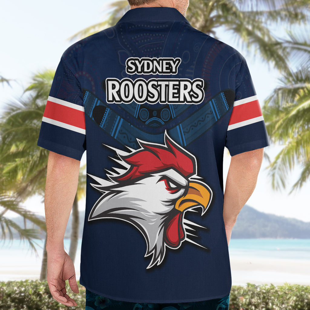 Roosters Permier 2023 Hawaiian Shirt NRL Mascot with Aboriginal - Vibe Hoodie Shop