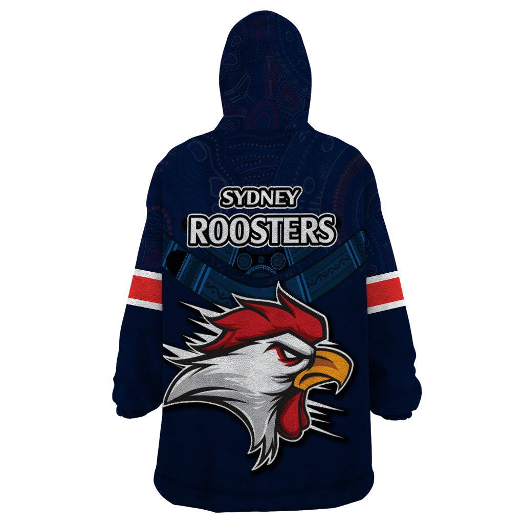 Roosters Permier 2023 Wearable Blanket Hoodie NRL Mascot with Aboriginal - Vibe Hoodie Shop