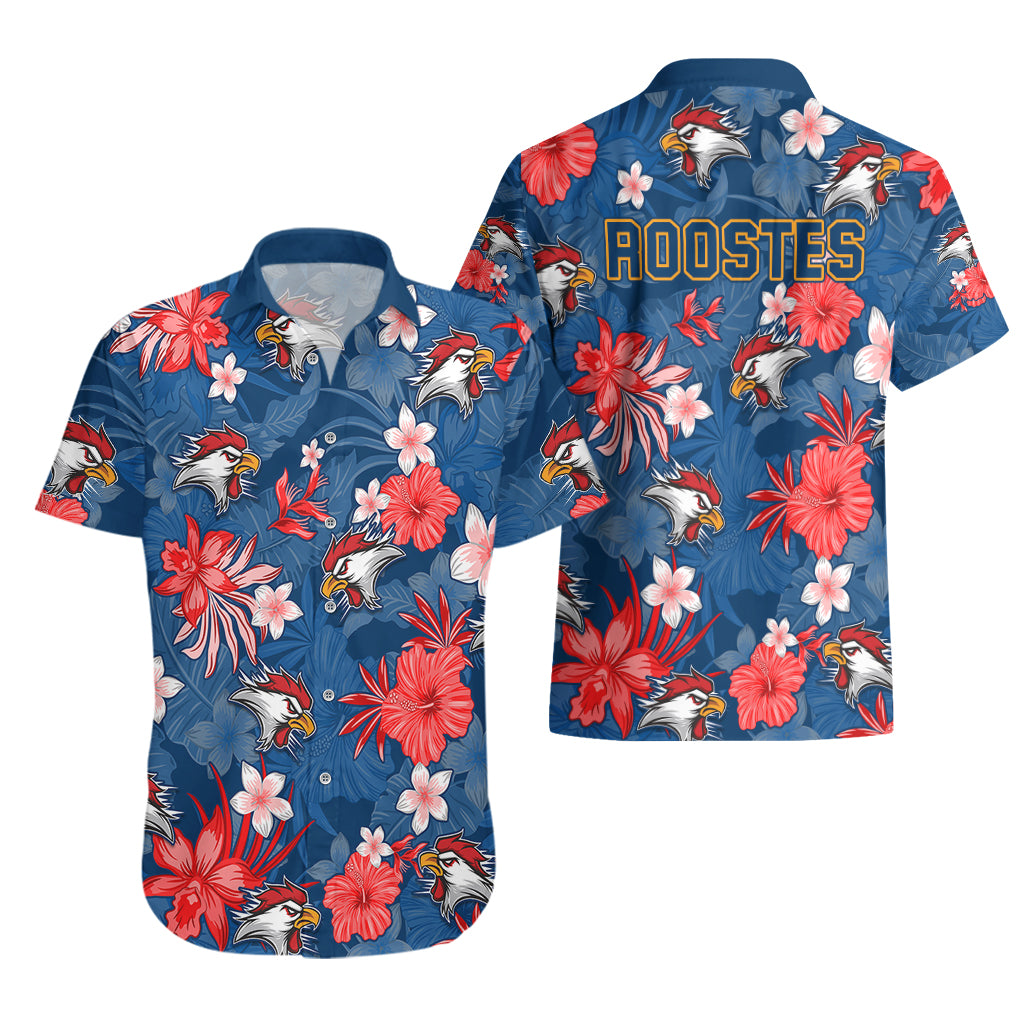 Roosters Rugby Hawaiian Shirt Beautiful Floral Pattern Spring Summer Vibe - Vibe Hoodie Shop