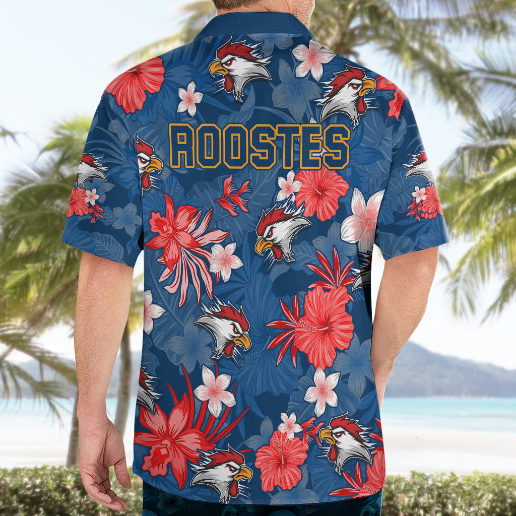 Roosters Rugby Hawaiian Shirt Beautiful Floral Pattern Spring Summer Vibe - Vibe Hoodie Shop