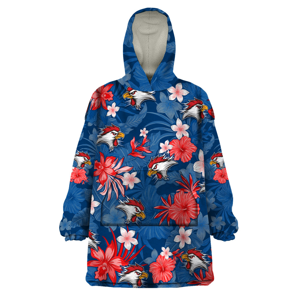 Roosters Rugby Wearable Blanket Hoodie Beautiful Floral Pattern Spring Summer Vibe - Vibe Hoodie Shop