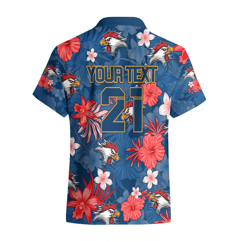 Custom Roosters Rugby Hawaiian Shirt Beautiful Floral Pattern Spring Summer Vibe - Vibe Hoodie Shop