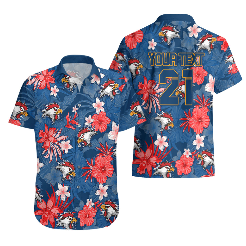 Custom Roosters Rugby Hawaiian Shirt Beautiful Floral Pattern Spring Summer Vibe - Vibe Hoodie Shop