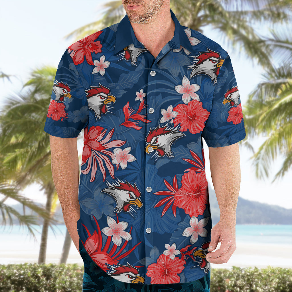 Custom Roosters Rugby Hawaiian Shirt Beautiful Floral Pattern Spring Summer Vibe - Vibe Hoodie Shop