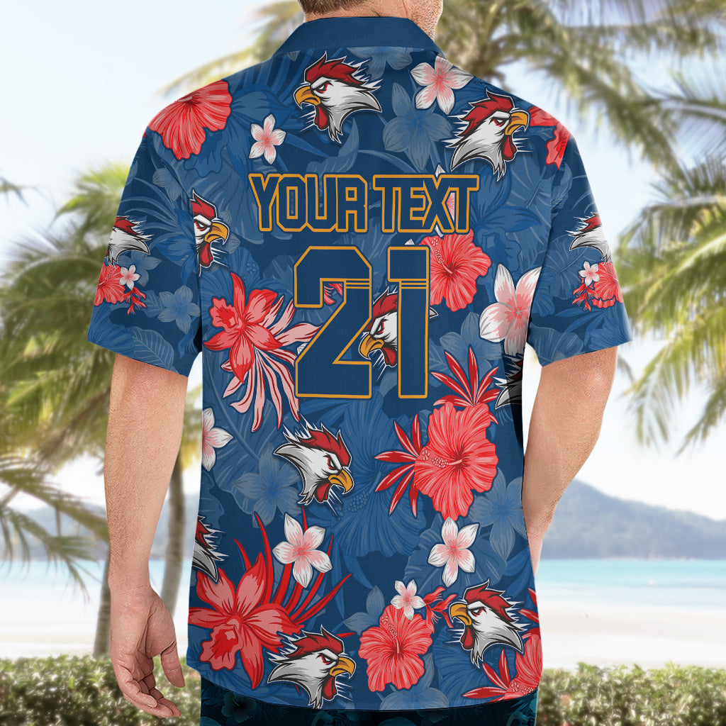 Custom Roosters Rugby Hawaiian Shirt Beautiful Floral Pattern Spring Summer Vibe - Vibe Hoodie Shop