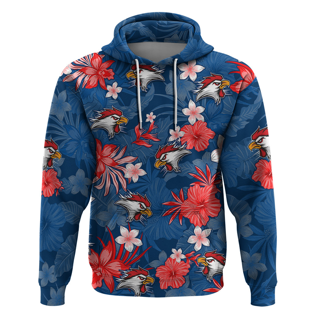 Custom Roosters Rugby Hoodie Beautiful Floral Pattern Spring Summer Vibe LT9 - Vibe Hoodie Shop