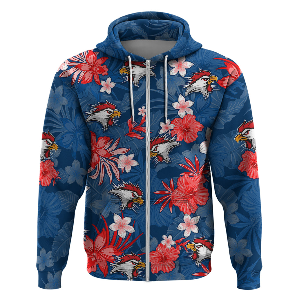 Custom Roosters Rugby Hoodie Beautiful Floral Pattern Spring Summer Vibe LT9 - Vibe Hoodie Shop