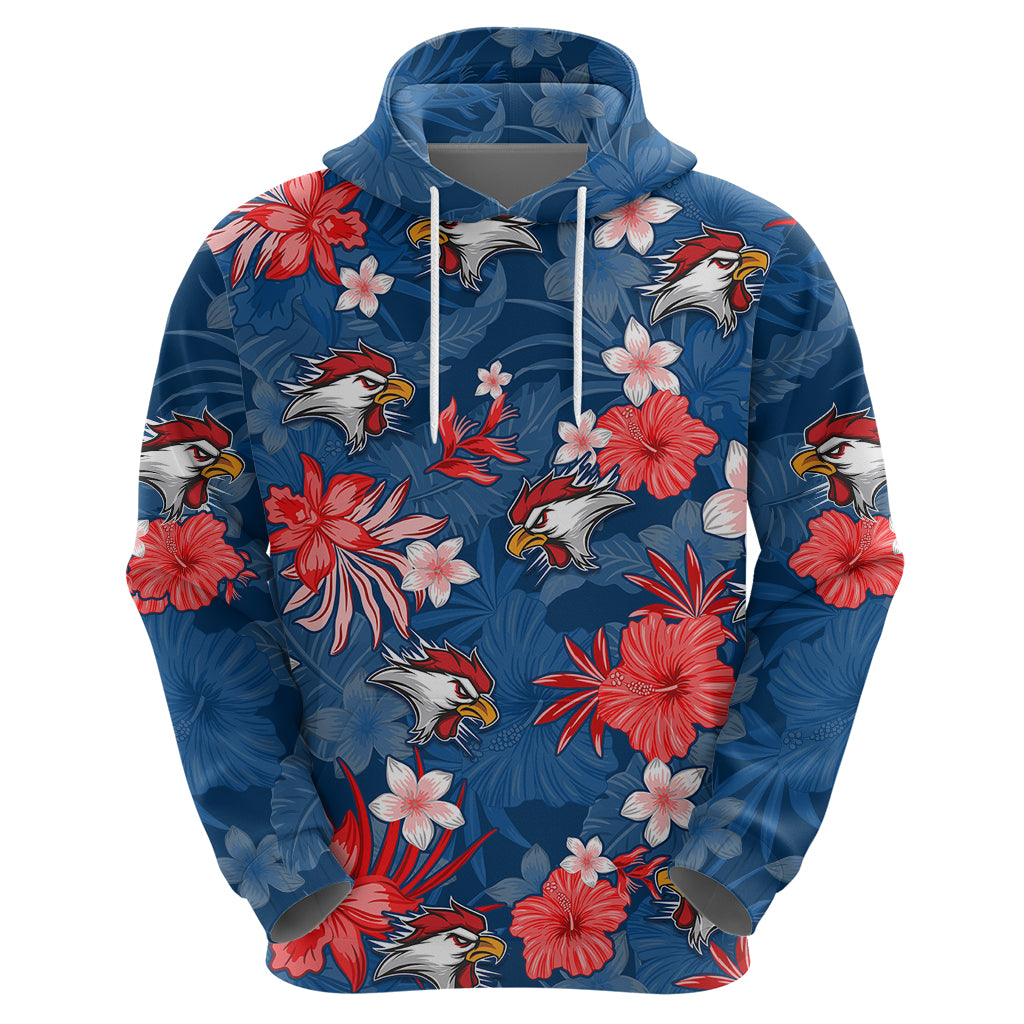 Custom Roosters Rugby Hoodie Beautiful Floral Pattern Spring Summer Vibe LT9 - Vibe Hoodie Shop