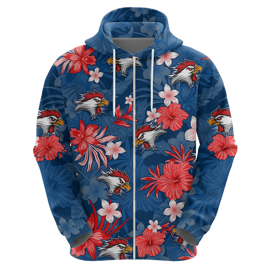Custom Roosters Rugby Hoodie Beautiful Floral Pattern Spring Summer Vibe LT9 - Vibe Hoodie Shop