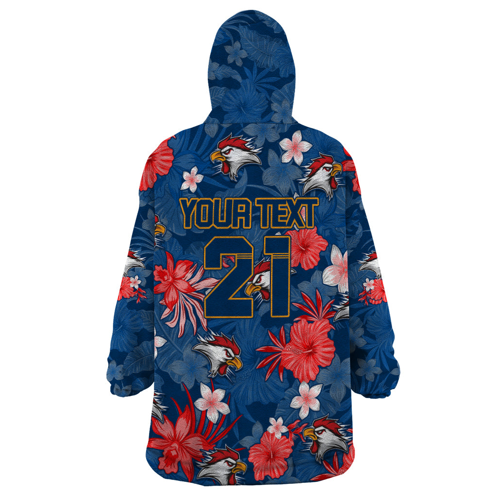 Custom Roosters Rugby Wearable Blanket Hoodie Beautiful Floral Pattern Spring Summer Vibe - Vibe Hoodie Shop