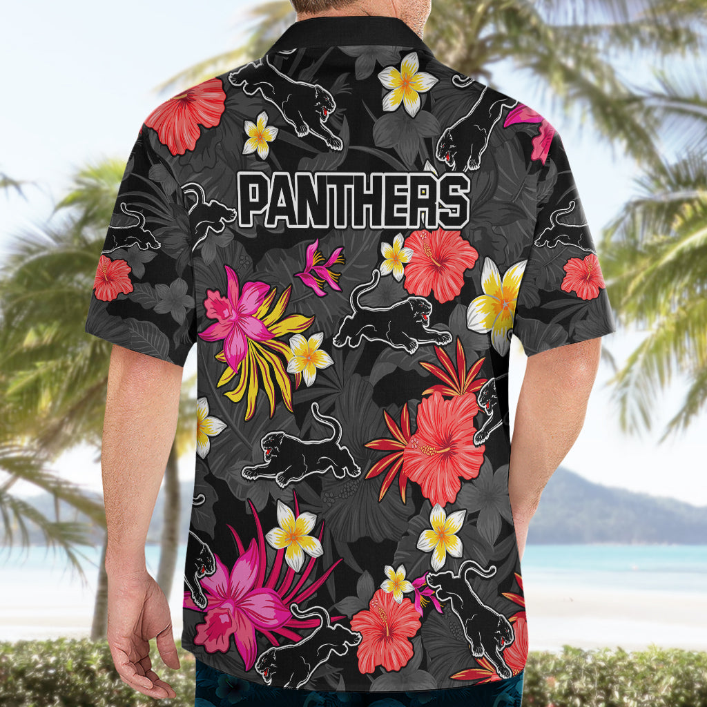Panthers Rugby Hawaiian Shirt Beautiful Floral Pattern Spring Summer Vibe - Vibe Hoodie Shop