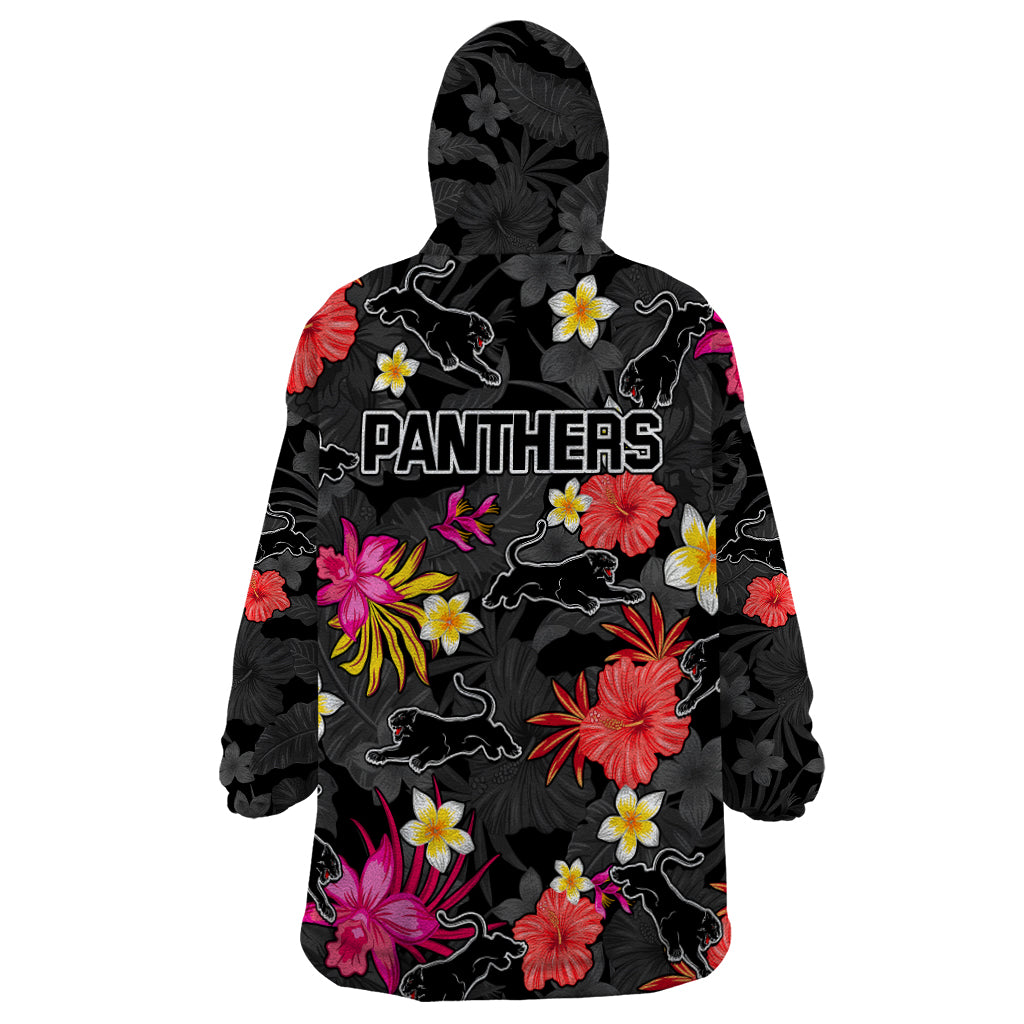 Panthers Rugby Wearable Blanket Hoodie Beautiful Floral Pattern Spring Summer Vibe - Vibe Hoodie Shop