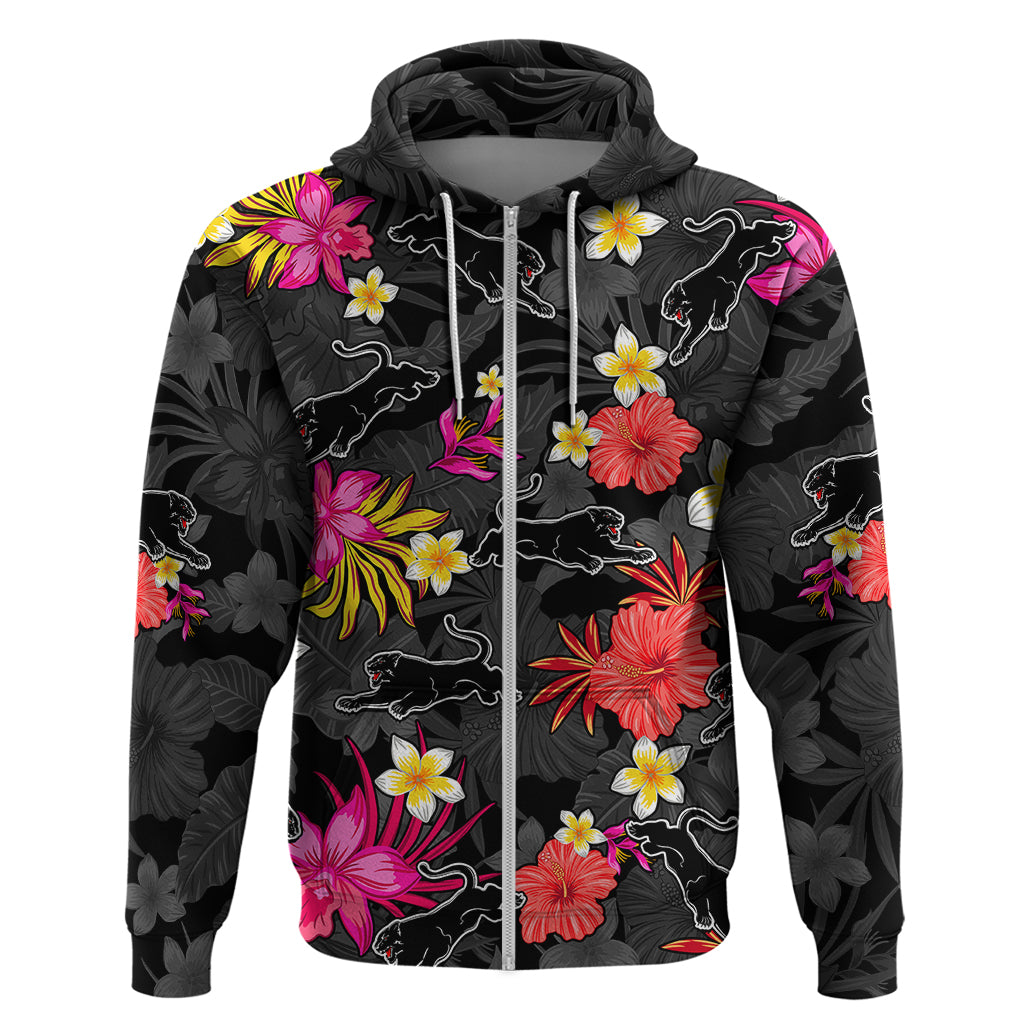 Custom Panthers Rugby Hoodie Beautiful Floral Pattern Spring Summer Vibe LT9 - Vibe Hoodie Shop