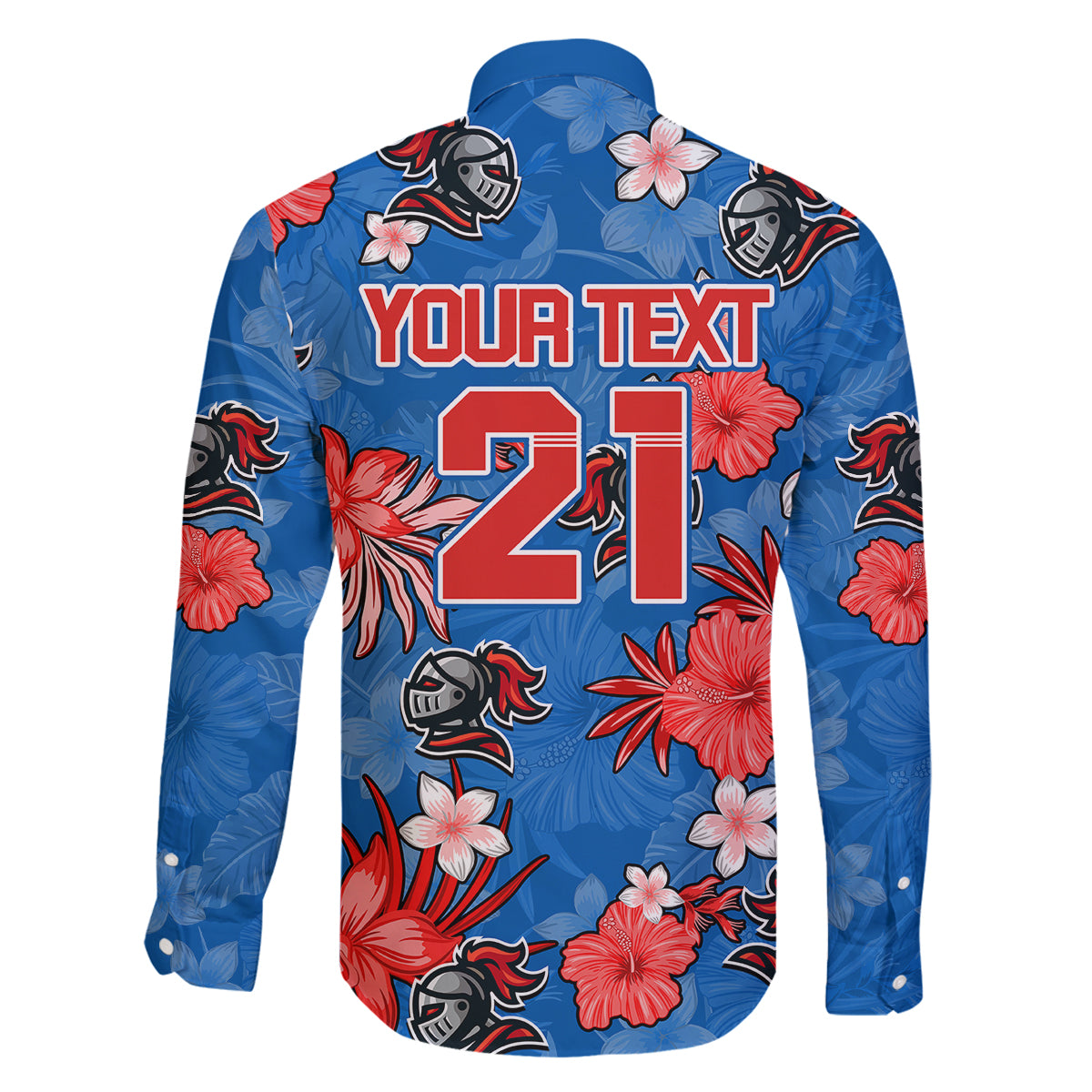 custom-knights-rugby-family-matching-long-sleeve-bodycon-dress-and-hawaiian-shirt-beautiful-floral-pattern-spring-summer-vibe