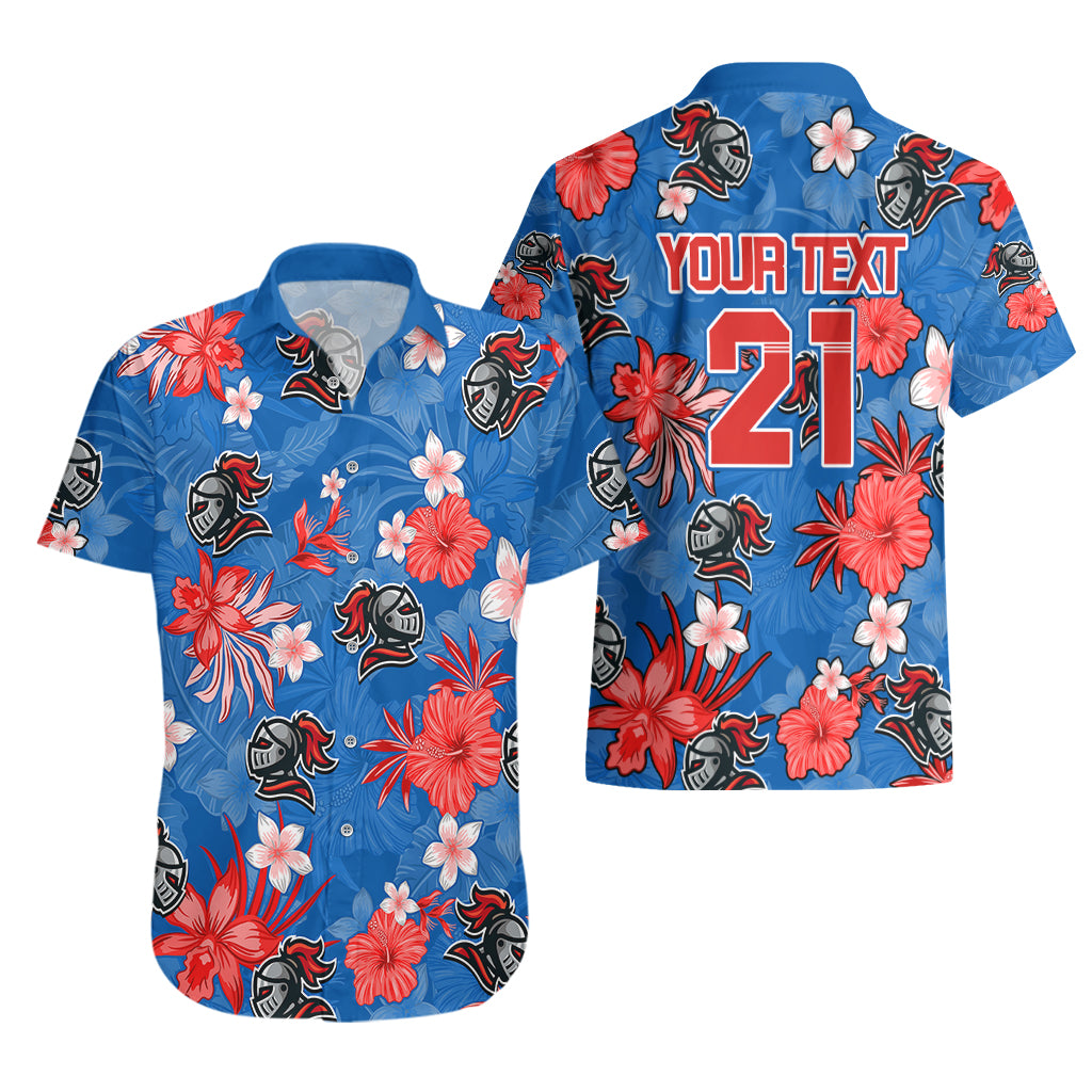 Custom Knights Rugby Hawaiian Shirt Beautiful Floral Pattern Spring Summer Vibe - Vibe Hoodie Shop