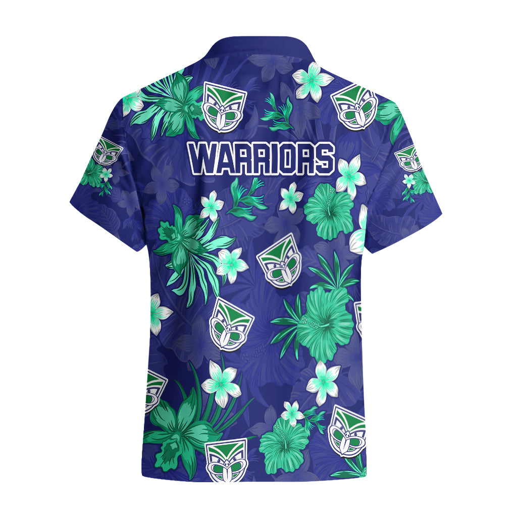 Warriors Rugby Hawaiian Shirt Beautiful Floral Pattern Spring Summer Vibe - Vibe Hoodie Shop