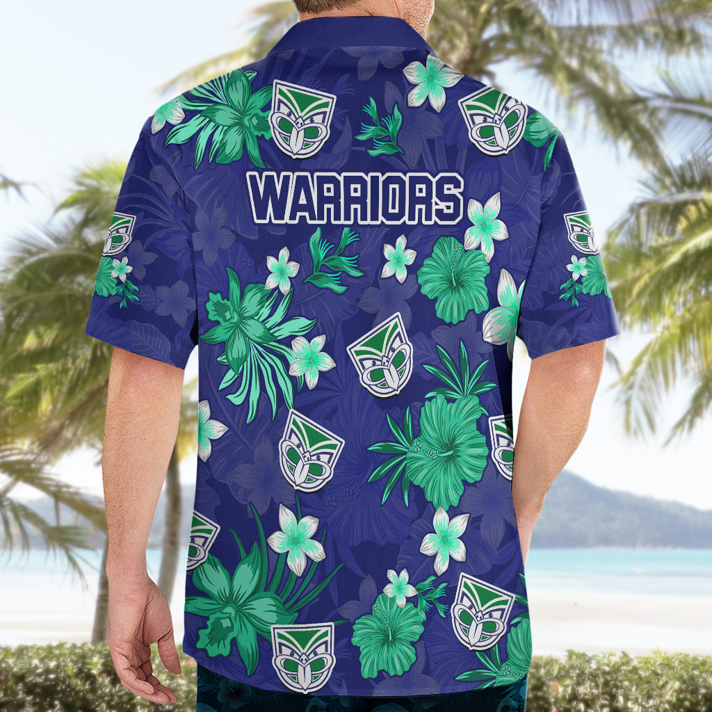 Warriors Rugby Hawaiian Shirt Beautiful Floral Pattern Spring Summer Vibe - Vibe Hoodie Shop