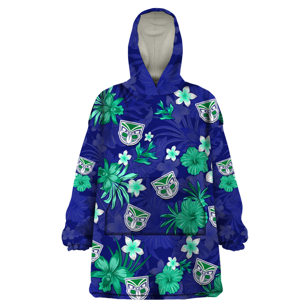 Warriors Rugby Wearable Blanket Hoodie Beautiful Floral Pattern Spring Summer Vibe - Vibe Hoodie Shop