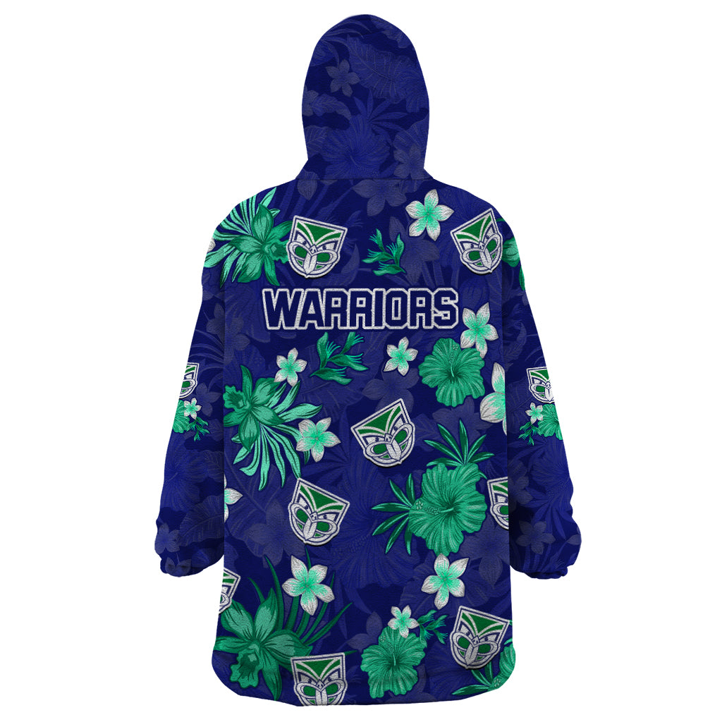 Warriors Rugby Wearable Blanket Hoodie Beautiful Floral Pattern Spring Summer Vibe - Vibe Hoodie Shop