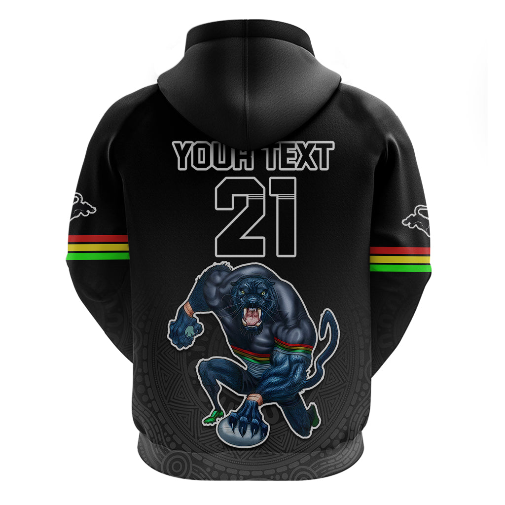 Custom Panthers Premier 2023 Hoodie Mascot with NRL Trophy Black Version LT9 - Vibe Hoodie Shop