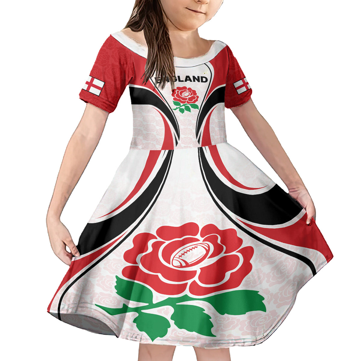 custom-england-rugby-family-matching-long-sleeve-bodycon-dress-and-hawaiian-shirt-come-on-red-rose-word-cup-2023