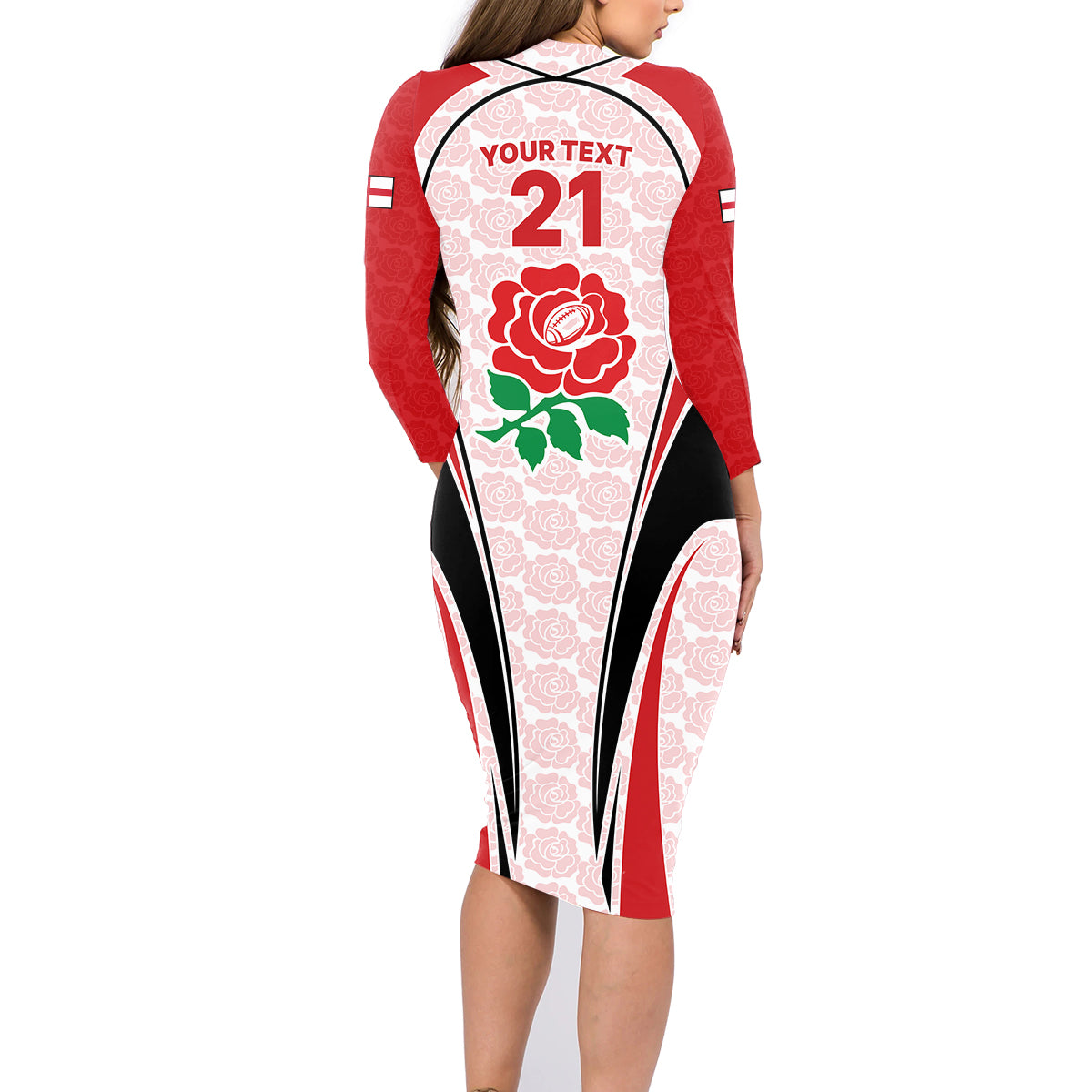 custom-england-rugby-family-matching-long-sleeve-bodycon-dress-and-hawaiian-shirt-come-on-red-rose-word-cup-2023