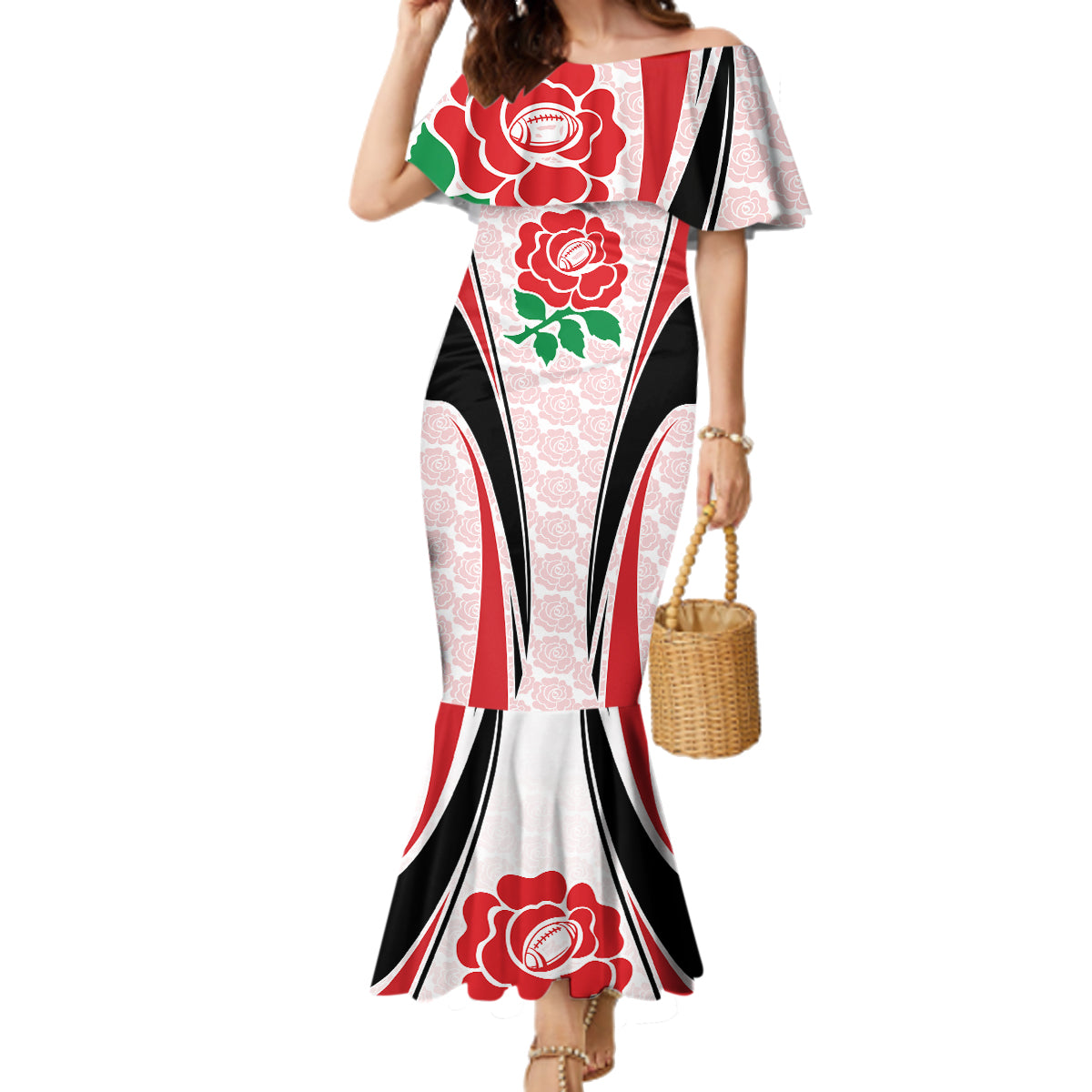 custom-england-rugby-family-matching-mermaid-dress-and-hawaiian-shirt-come-on-red-rose-word-cup-2023