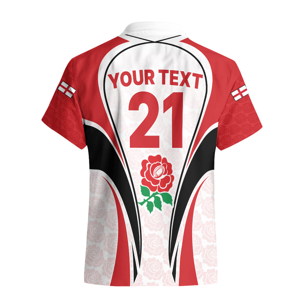 Custom England Rugby Hawaiian Shirt Come On Red Rose Word Cup 2023 - Vibe Hoodie Shop