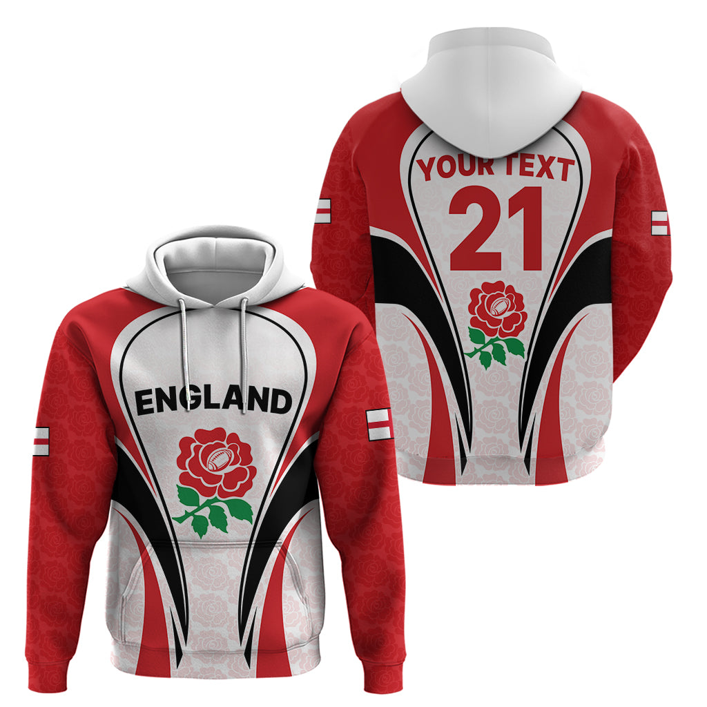 Custom England Rugby Hoodie Come On Red Rose Word Cup 2023 LT9 - Vibe Hoodie Shop