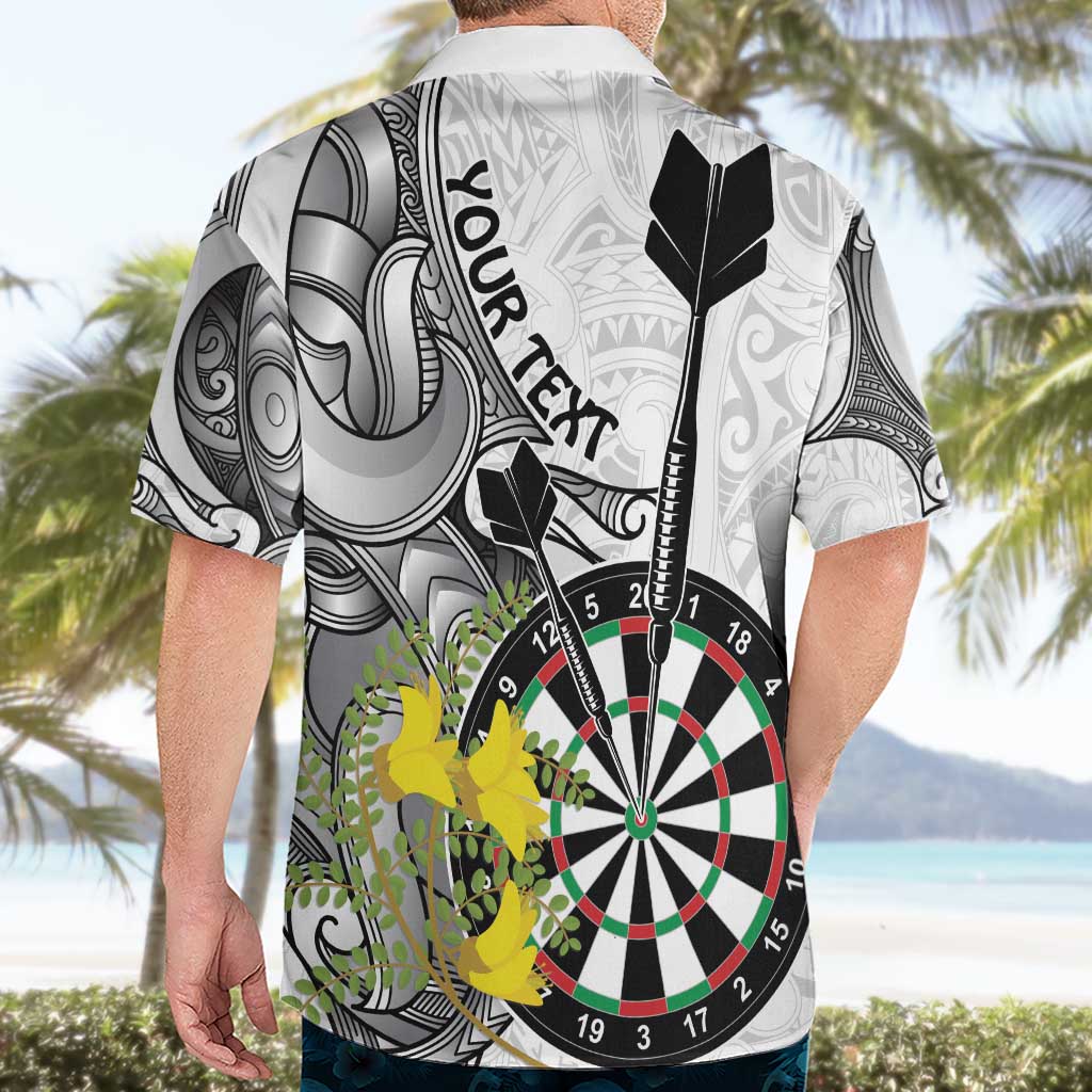 Personalised New Zealand Darts Hawaiian Shirt Kowhai Floral with Maori Tattoo - Vibe Hoodie Shop