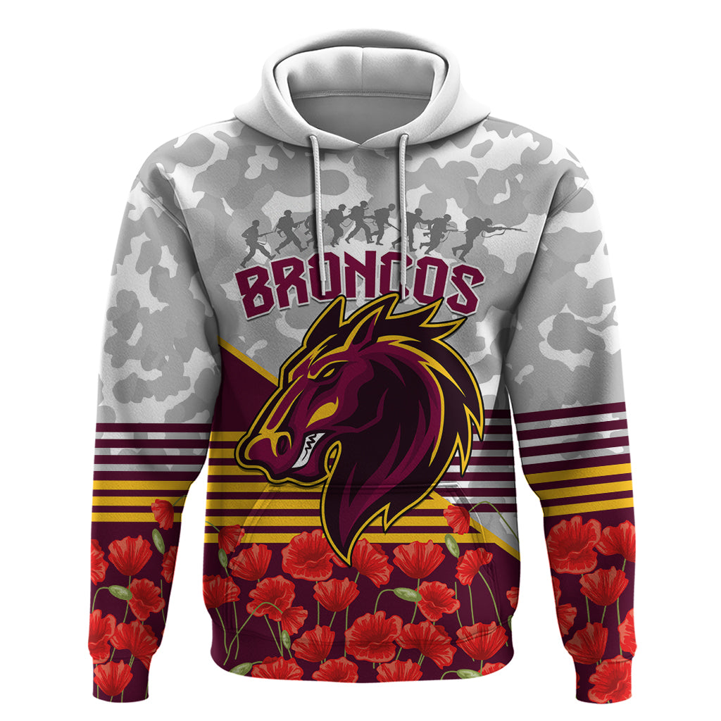 Broncos Rugby ANZAC Day 2024 Hoodie Camouflage Style LT9 - Vibe Hoodie Shop