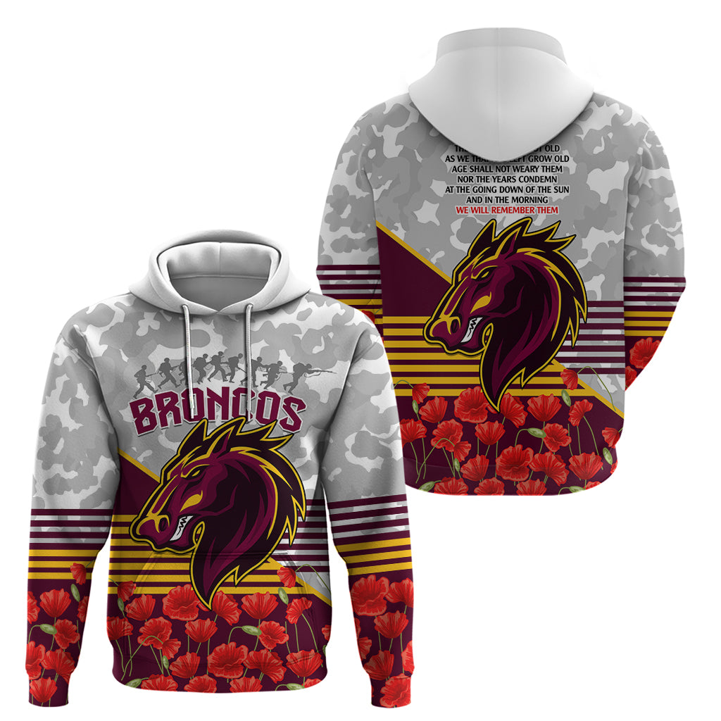 Broncos Rugby ANZAC Day 2024 Hoodie Camouflage Style LT9 - Vibe Hoodie Shop