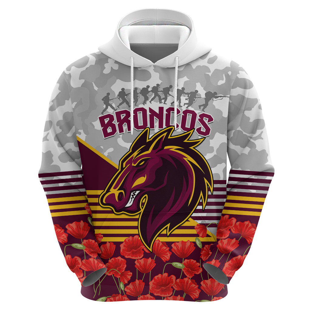 Broncos Rugby ANZAC Day 2024 Hoodie Camouflage Style LT9 - Vibe Hoodie Shop